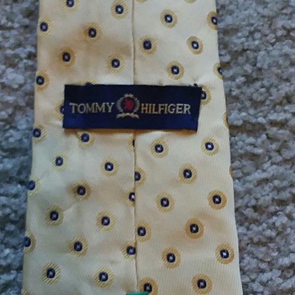 Tommy Hilfiger Men Grandpa Neck Tie y2k Formal Silk BohoTie size 3 1/4” X 57 - Picture 4 of 5